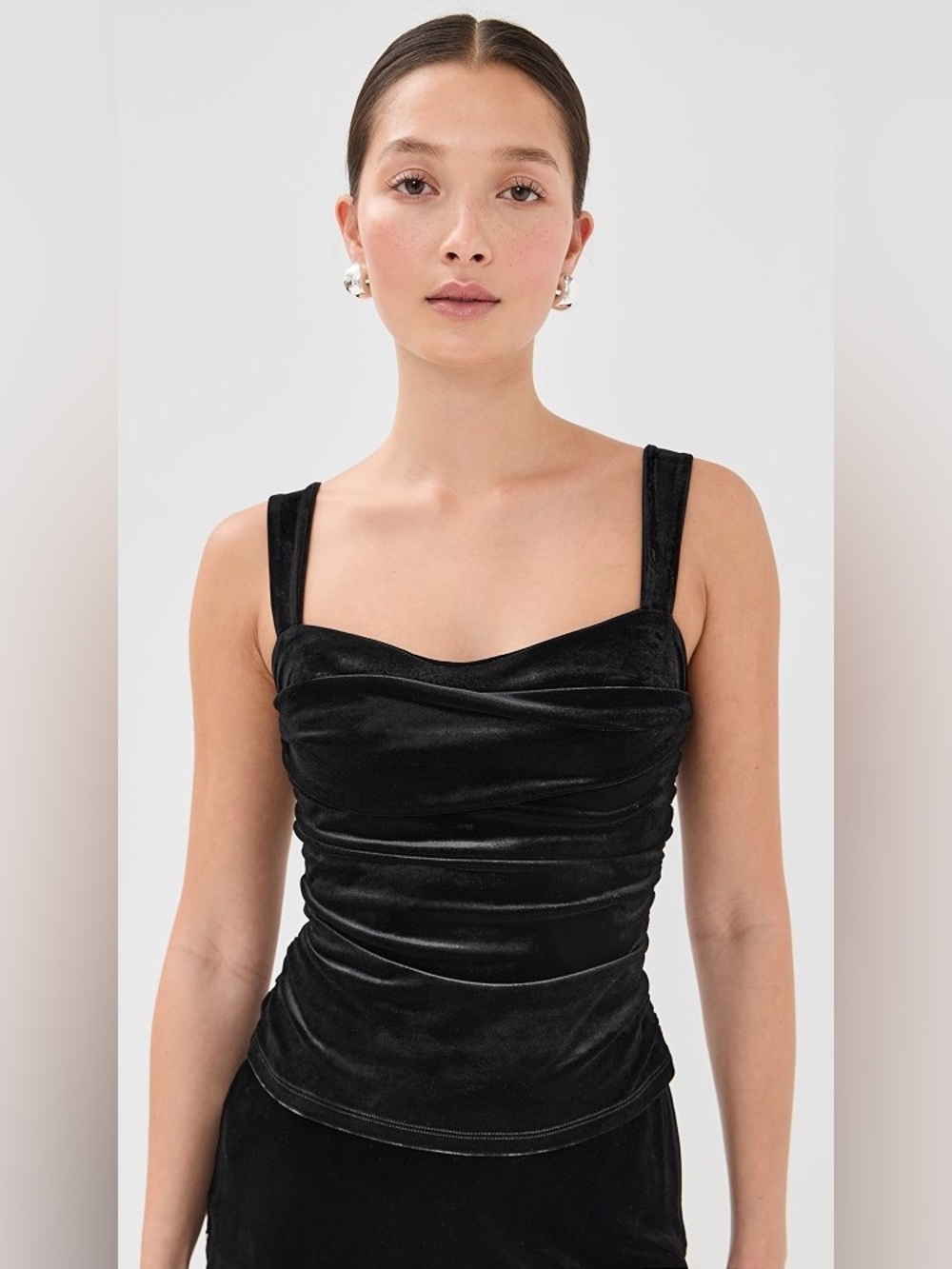 Reformation Trish Knit Velvet Top NWT